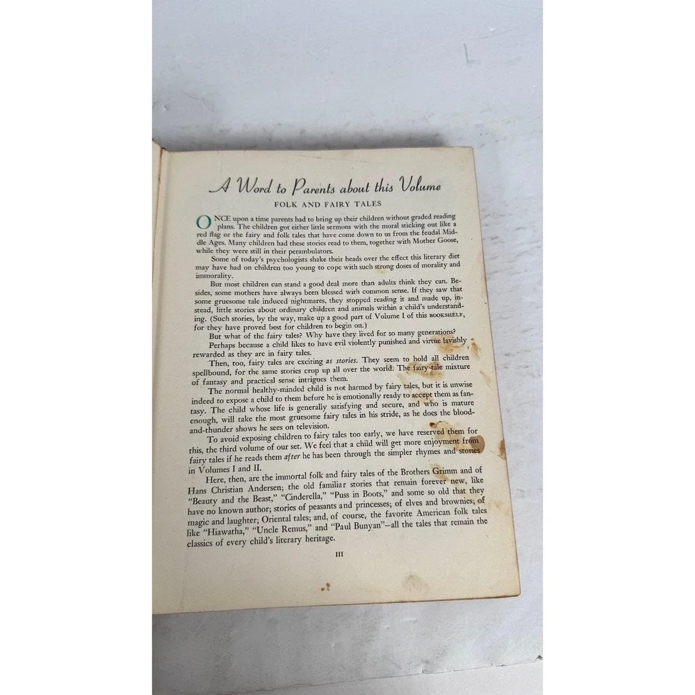 The Bookshelf for Boys and Girls Vol 3 Folk & Fairy Tales 1953 University